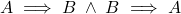 {A\implies B \; \land \; B \implies A}